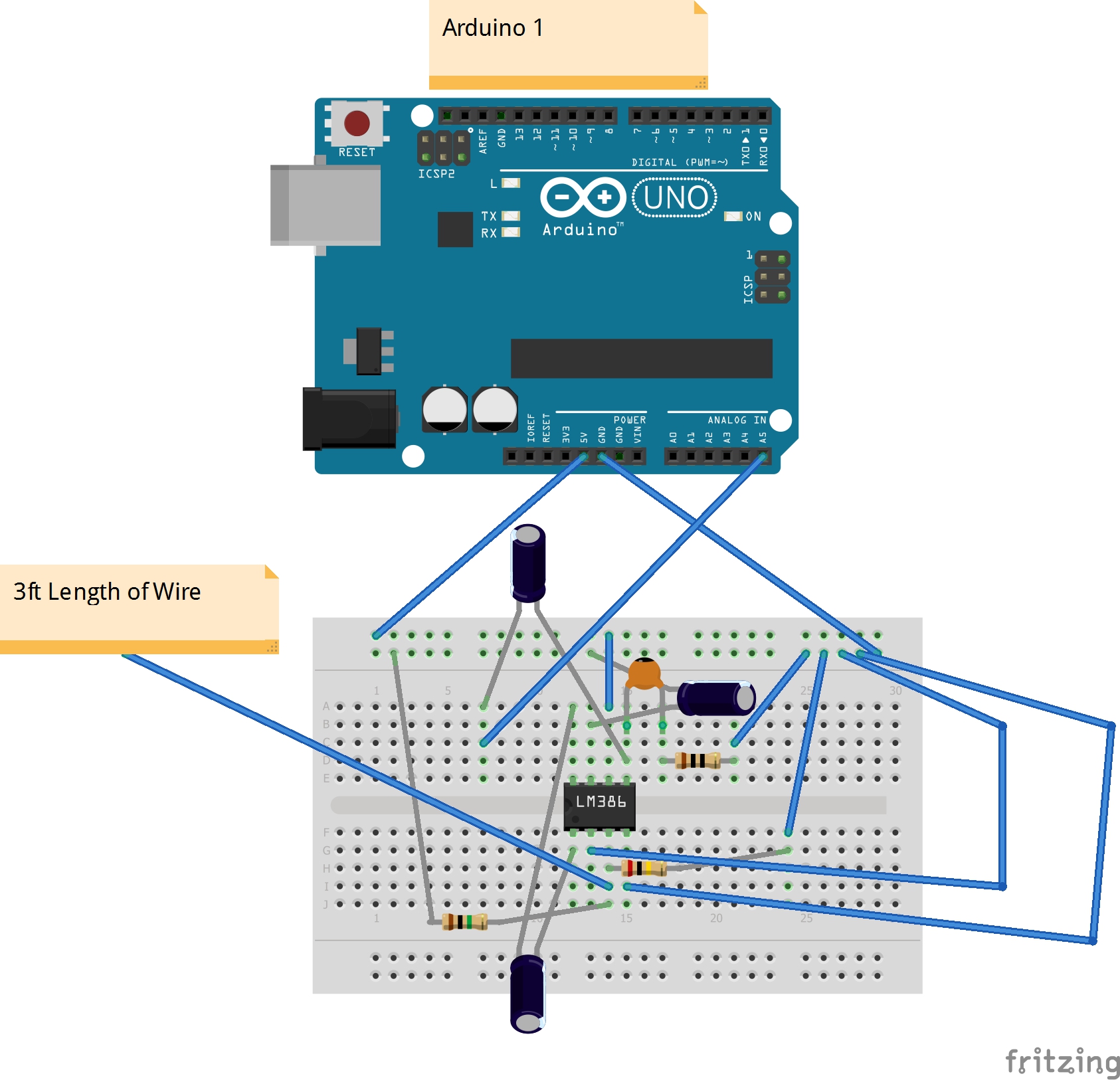 EMI detector breadboard view
